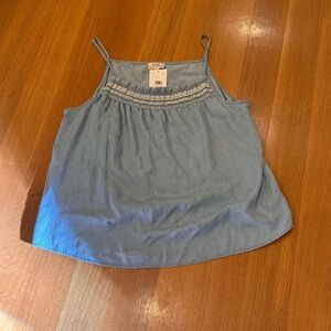 PERCH by BLU PEPPER Women’s blue tank top blouse Size 2XL New With Tags Coquette